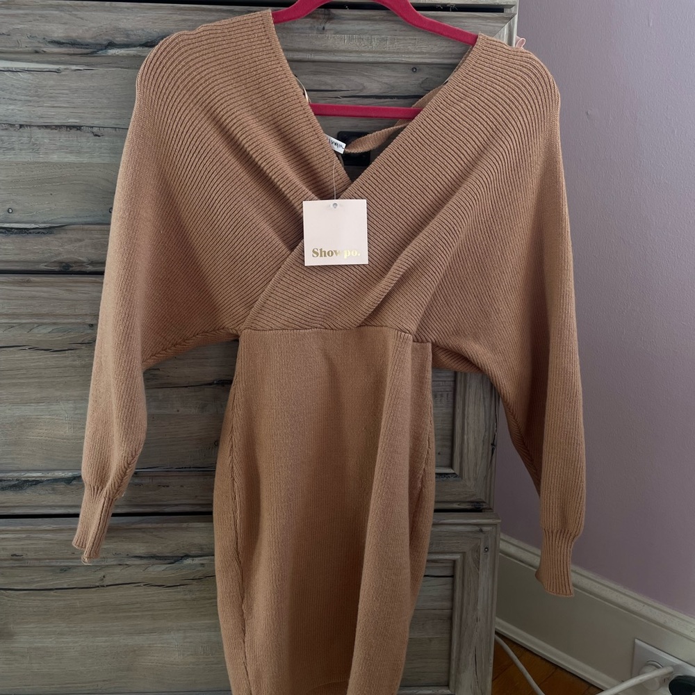NWT showpo wrap sweater dress